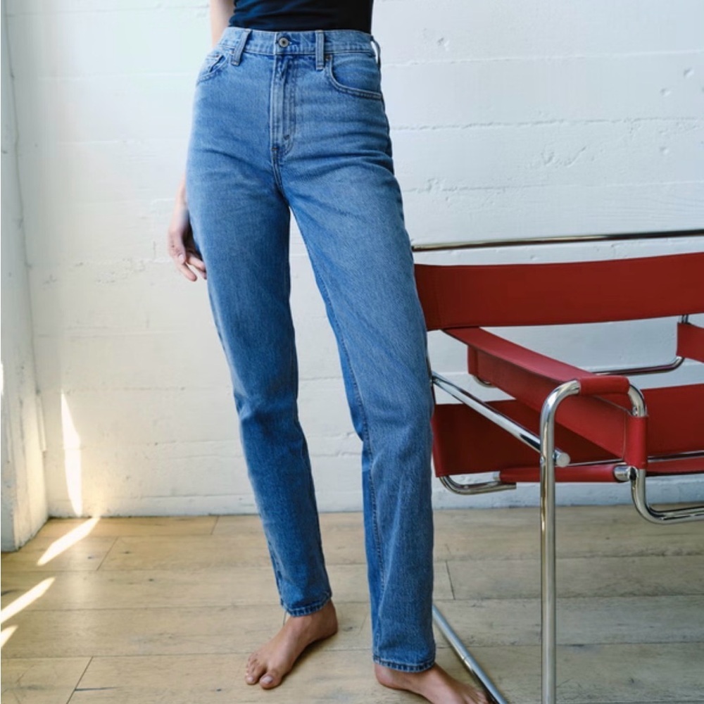 Abercrombie & Fitch the 90’s straight leg ultra high rise curve love, 31